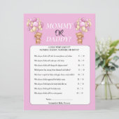 Invitation Baby shower Teddy Girl maman ou papa (Debout devant)