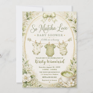Invitation Baby Shower Tellement Matcha Love