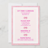 Invitation Baby shower tendance Hot Pink Barbiedoll (Dos)