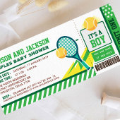 Invitation Baby shower Tennis Ticket Pass Couples