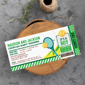 Invitation Baby shower Tennis Ticket Pass Couples
