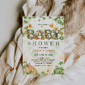 Invitation Baby Shower Thème Automne Rustique Citrouille