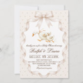 Invitation Baby-Shower Thème Canard avec Points Neutres (Devant)