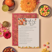 Invitation Baby Shower Thème Citrouille d'Automne Qui Connaît