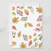 Invitation Baby Shower Thème Citrouille Neutre (Dos)