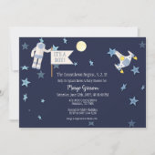 Invitation Baby Shower Thème Espace Bébé Countdown (Devant)