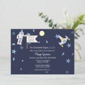 Invitation Baby Shower Thème Espace Bébé Countdown (Debout devant)
