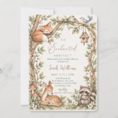 Invitation Baby-Shower Thème Forêt (Devant)