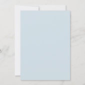 Invitation Baby Shower Thème Forêt Bleue (Dos)
