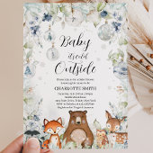 Invitation Baby-Shower Thème Forêt d'Hiver