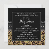 Invitation Baby-Shower Thème Léopard Rose (Dos)