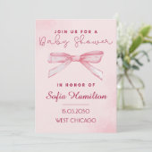 Invitation baby shower - Thème mignon (Debout devant)