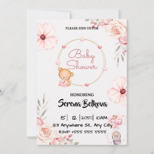 Invitation baby shower - Thème Panda Cute