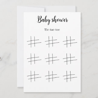 Invitation Baby Shower Tic Tac Toe Game Printable,
