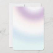 Invitation Baby shower Tie dye Bleu Blanc Violet (Dos)