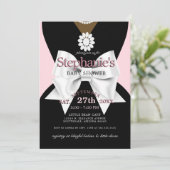 Invitation Baby shower Tiffany d'ethnie moderne Blush Pink Gl (Debout devant)