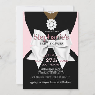 Invitation Baby shower Tiffany d'ethnie moderne Blush Pink Gl