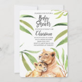 Invitation Baby shower Tiger Jungle (Devant)