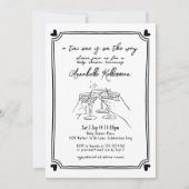 Invitation Baby shower Tini à une main tiré (Devant)