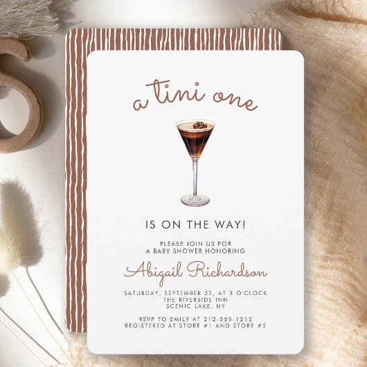 Invitation Baby shower Tini One Espresso Martini