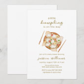 Invitation Baby Shower Tiny Flower Bao Dumpling  (Devant / Derrière)