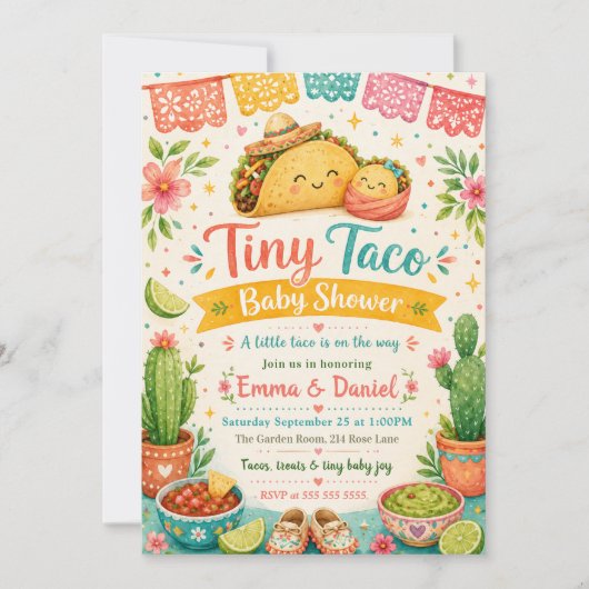 Invitation Baby-Shower Tiny Taco (Devant)