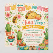 Invitation Baby-Shower Tiny Taco (Devant / Derrière)