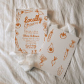 Invitation Baby shower tiré sur le marché des agriculteurs cu