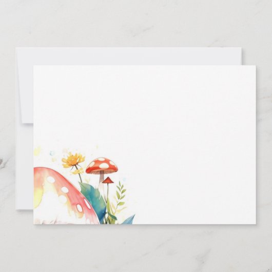 Invitation Baby shower Toadstool Wonderland (Dos)