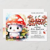 Invitation Baby shower Toadstool Wonderland (Devant / Derrière)