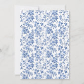 Invitation Baby shower Toile Bleu (Dos)