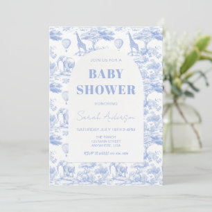 Invitation Baby shower Toile de Jouy