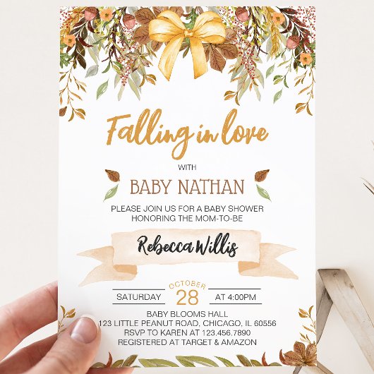 Invitation Baby Shower Tomber Amoureux