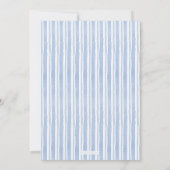 Invitation Baby shower Topiaire bleu et blanc (Dos)