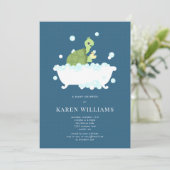 Invitation Baby shower tortue (Debout devant)