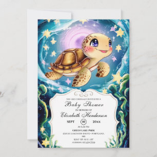 Invitation Baby shower tortue