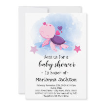 Invitation Baby shower tortue