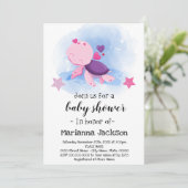 Invitation Baby shower tortue (Debout devant)