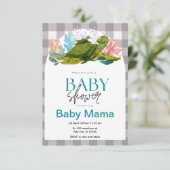 Invitation Baby shower tortue (Debout devant)