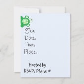 Invitation Baby Shower Tortue Bébé (Dos)