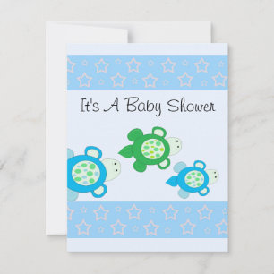 Invitation Baby Shower Tortue Bébé