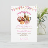 Invitation Baby shower Touchdown Tiny Tots Football Couples (Debout devant)