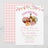 Invitation Baby shower Touchdown Tiny Tots Football Couples (Devant / Derrière)