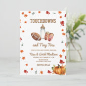 Invitation Baby shower Touchdown Tiny Tots Football Couples (Debout devant)