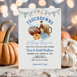 Invitation Baby shower Touchdown Tiny Tots Football Couples