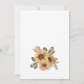 Invitation Baby shower tournesol (Dos)