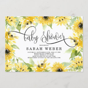 Invitation Baby shower tournesol