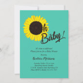 Invitation Baby shower tournesol été (Devant)