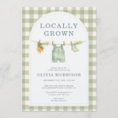 Invitation Baby Shower "Tout en Un" de Produits Locaux (Devant)