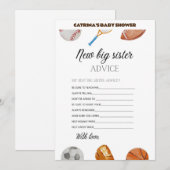 Invitation Baby Shower Toutes Étoiles Sport - Nom Modifiable, (Devant / Derrière)